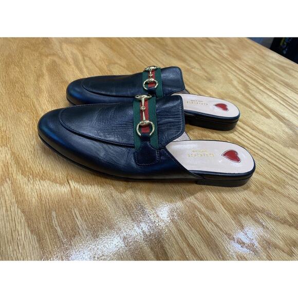 Gucci Princetown Slippers Women's 6.5 Black Leather Slip-On Walking Shoes L1 - Picture 9 of 15